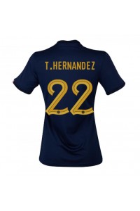Ranska Theo Hernandez #22 Jalkapallovaatteet Naisten Kotipaita MM-kisat 2022 Lyhythihainen